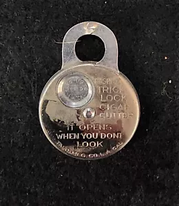 Unique Antique Trick Padlock Lock Cigar Cutter It Opens When You Dont Look Neat - Picture 1 of 2