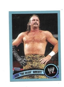 2011 TOPPS JAKE THE SNAKE ROBERTS BLUE PARALLEL WRESTLING CARD #96  2011 MADE - Picture 1 of 1