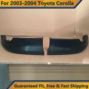 Bumper Spoiler Body Kit Lower Chin Lips for 2003 2004 Toyota Corolla 2pcs Black - Picture 1 of 6