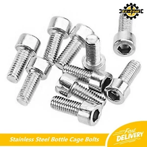 BIKE BOTTLE CAGE BOLTS Stainless Steel Pannier Luggage Rack Cycles M5 x 12mm - Picture 1 of 9