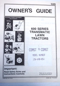 600 SERIES MTD Transmatic LAWN TRACTORS Original Excellent Condition - Foto 1 di 10