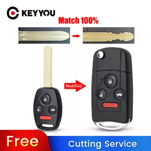 BLADE CUT by PHOTO Modified Car Key Case For Honda Civic Accord 2012-2013 Fob - Imagen 1 de 12