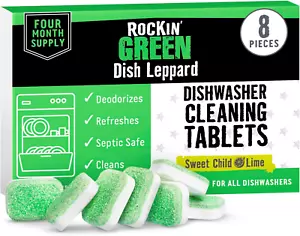 Dishwasher Cleaner Tablets (8 Pack) - Septic Safe Dishwasher Cleaning Tablets Di - Picture 1 of 12