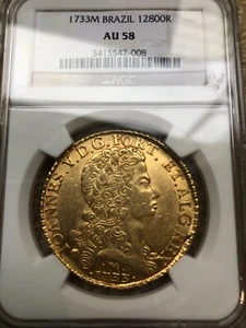 Brazilian 1733 One Johanna gold coin for sale - Picture 1 of 6