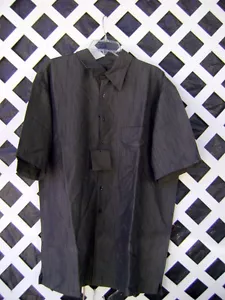 NWT big & tall SHIRT BY SQ WEAR U pick size $80+valu BLACK SHEEN office wear - Picture 1 of 4