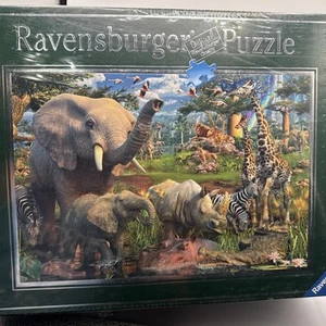 RAVENSBURGER AT THE WATERHOLE 18000 PIECE JIGSAW PUZZLE: NEW AND FACTORY SEALED - Picture 1 of 15