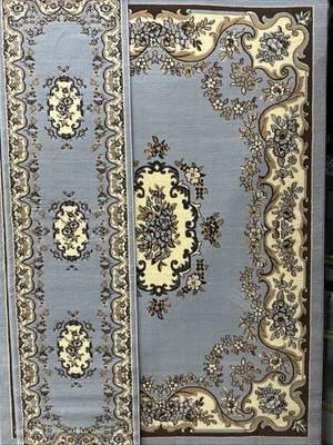 5x8 Area Rug Modern Elegant With Matching Runner - Image 1 of 2