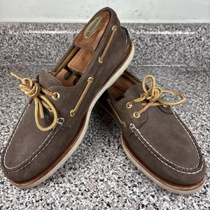 Sperry Gold Cup Auténtico Original Cuero Marrón Zapato Barco Forro Piel de Ciervo 10.5M - Imagen 1 de 24