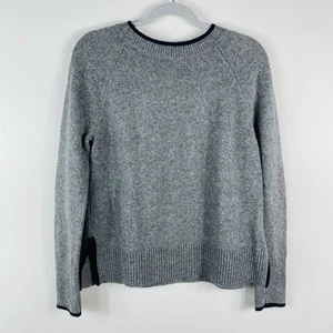 Suéter Talbots Talla Pequeña Cuello Simulado Gris Mezcla Lana - Imagen 1 de 4