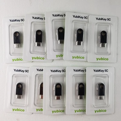 Yubico YubiKey 5C USB-C Security Key Device - New Sealed Lot of 10 keys - Image 1 of 2