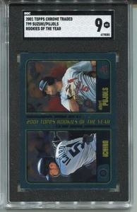 2001 Topps Traded Chrome Albert Pujols Ichiro Suzuki Rookie Card SGC 9 MINT #99T - Bild 1 von 2
