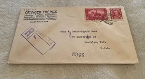 Kanada 1936 Einschreiben, George V, nach Brooklyn und warum - Bild 1 von 2