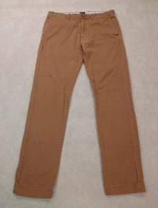 Pantalón Chino J Crew Elástico 484 Delgado Marrón Preppy Informal Para Hombre Talla 34x34 - Imagen 1 de 9