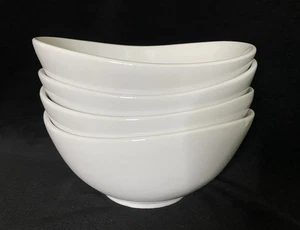Crate and Barrel White Cereal Bowl Designed by Brent Bortner set of 4 - Picture 1 of 12