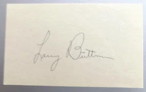 Larry Biittner Hand-Signed Index Card - Picture 1 of 1