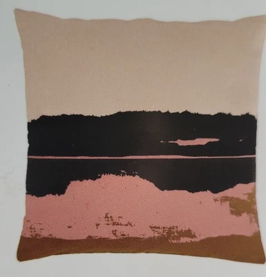 IKEA Eldtorel 20x20 Pillow Cushion Cover Abstract Outdoor Scene Twill Cotton NEW - Image 1 of 4