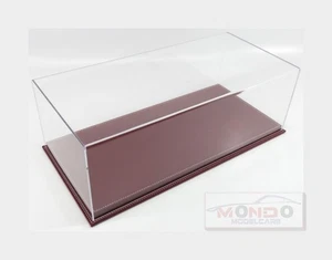 1:12 Atlantic Vetrina Display Box Molhouse Base Pelle Leather Bordeaux ATL10094 - Imagen 1 de 2
