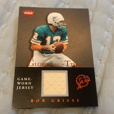 Bob Griese 2004 Fleer Greats Jersey Card (Red) - Image 1 of 2