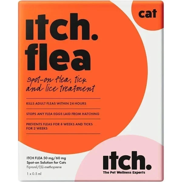 Itch Flea Spot On for Cats 2 Pipettes