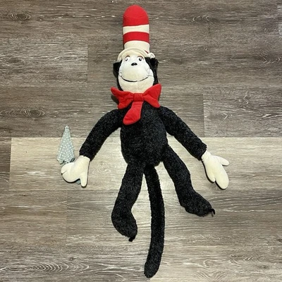 Vintage 1983 Dr. Seuss Cat In The Hat Plush by Coleco 26”Stuffed Toy w Umbrella - Image 1 of 4