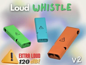 2pc, 2 Toned Emergency Whistle for Camping Hiking in the Wild 3d printed - Picture 1 of 2