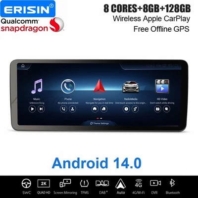 12,3" 8+128GB Android 14 Carplay Autoradio Navi Mercedes C/GLC Klasse W205 X253 - Bild 1 von 4