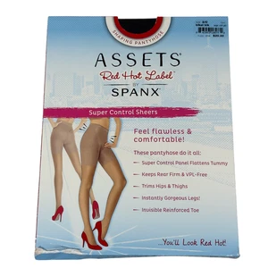 SPANX “Assets Red Hot Label" By Sara Blakely Shaping Hose Size 3/C Black NEW! - Picture 1 of 6