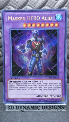 | Yugioh Masked HERO Acid PRC1-EN018 Secret  2012 Premium Collection NM- 🔥 | - Image 1 of 2