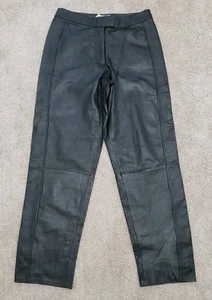 Bagatelle Black Leather Pants 100% Genuine Leather Women's Size 10 Lined  - Picture 1 of 14