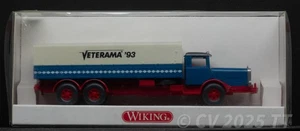 1/87 H0 WIKING Mercedes MB L 10000 Pritsche/Plane Veterama '93, ~ capriblau,1993 - Picture 1 of 18