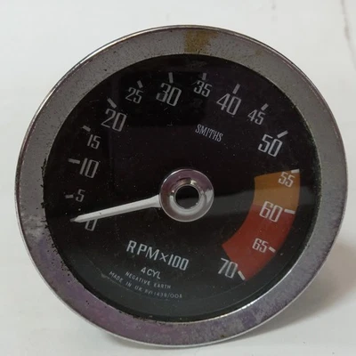 Tacómetro OE SMITHS RPM 1968-71 MG MIDGET Austin Healey Sprite funcionando Foto 1 de 4
