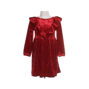 H&M, Kleid, Größe: 110/116, Rot, Elasthan/Polyester, Einfarbig, Samt #slR - Bild 1 von 5