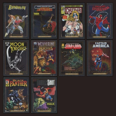 Juego completo de 10 cartas 2024 UD Marvel Masterpieces 92 Platino Fantásticas cubiertas Foto 1 de 4