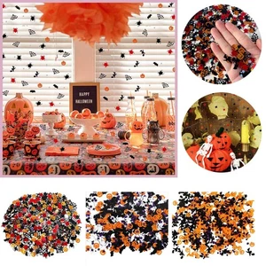 Fiesta de Halloween Confeti Halloween Murciélagos Bruja Forma Brillo Lámina Metálica Mesa - Imagen 1 de 26