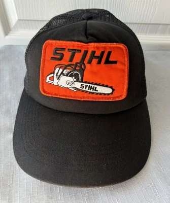 Parche de motosierra naranja STIHL malla negra espuma camionero sombrero SnapBack limpio oficial Foto 1 de 4