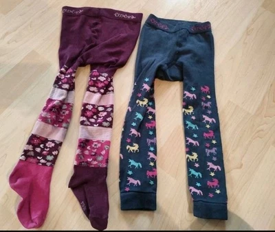 Ewers Strumpfhose Leggins 98 104 Einhorn Blumen - Bild 1 von 4