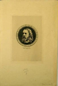 Eau forte originale de Jacquemart, Théophile Gauthier - Imagen 1 de 1