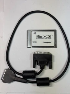 ADAPTEC 900100 SLIM SCSI 16-BIT PCMCIA-to-SCSI Adapter with cable 494517-01 - Picture 1 of 4