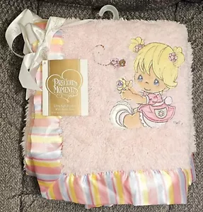 Baby Girl 30" X 40" Ultra Soft Blanket With Satin Trim Precious Moments Pink - Picture 1 of 2