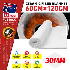 1×0.6m×1.2m Ceramic Fiber Blanket High Temperature Thermal Fireproof Insulation - Picture 1 of 18