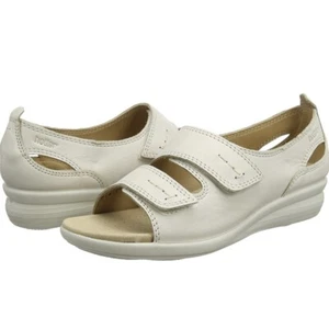 Hotter Comfort Florence Open-Toe Leather Adjustable Walking Sandals - Picture 1 of 12