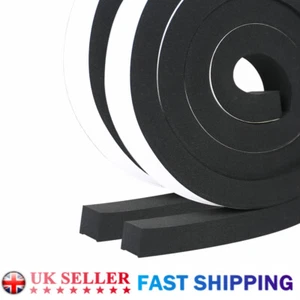 4M Door Window Draught Excluder Foam Sticky Tape Rubber Seal Strip Weather Tape - Picture 1 of 13