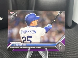 2023 MLB Topps NOW Card #27 Trayce Thompson Purple Parallel /25 LA Dodgers - Picture 1 of 4