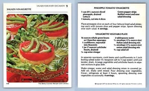 Salads Vinaigrette #9 Salads Betty Crocker 1971 Recipe Card - Picture 1 of 1