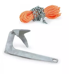 Anker-Set Bruce Anker M-Anker 3,5 kg + Leine Tauwerk mit Kette Boot Schiff Yacht - Bild 1 von 10