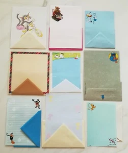 Vintage Kinderbriefpapier - 9 Briefbögen z.B. Krümelmonster, Marsupilami etc. - Bild 1 von 4