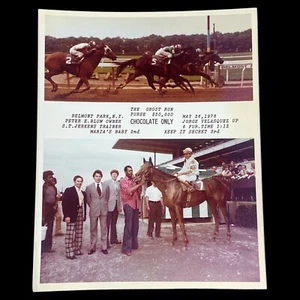 Original Pferderennen Sieger Kreis Foto - Belmont Park, New York NUR SCHOKOLADE - Bild 1 von 1