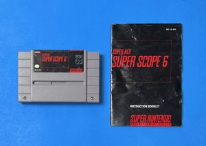 SUPER SCOPE 6 Nintendo SNES 1992 Game Cartridge and Manual - Picture 1 of 5