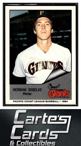 Herman Segelke 1984 Cramer Pacific Coast League #10  Phoenix Giants