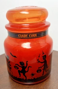 NEW RARE Yankee Candy Corn Candle UNBURNED Kids in Costumes Orange Glass 14.5oz - Picture 1 of 6